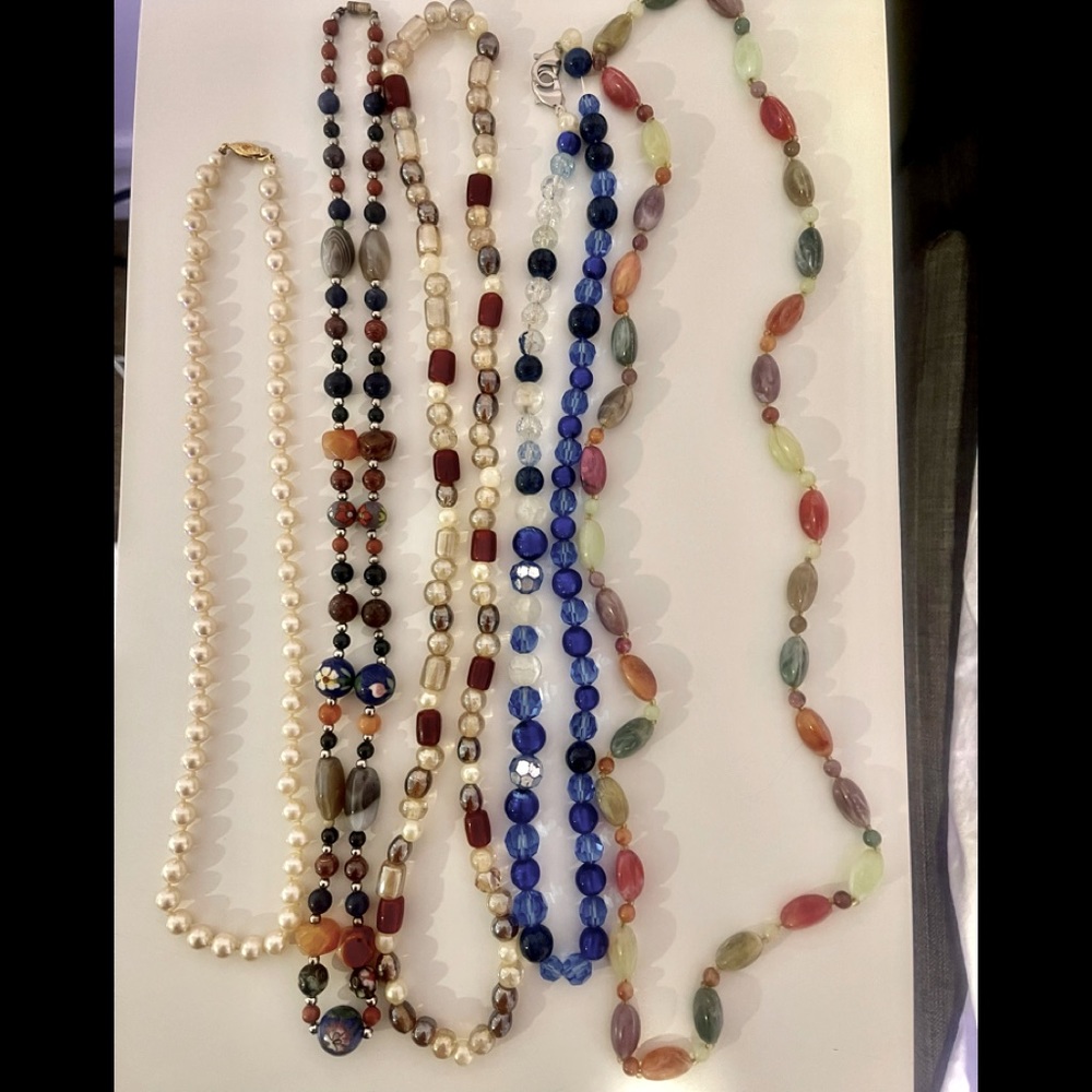 Five necklaces for women different size & color
